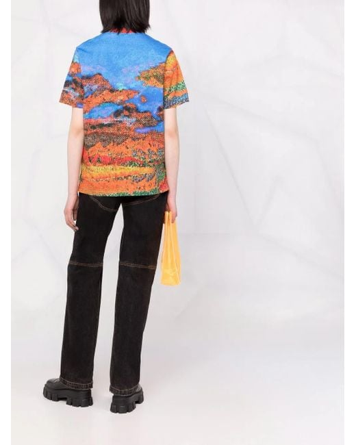 Ambush Blue Graphic-Print T-Shirt