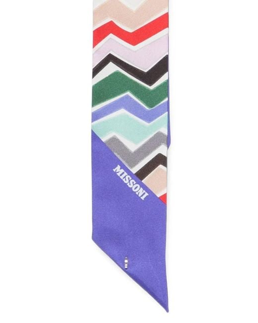 Missoni White Zigzag-Print Scarf