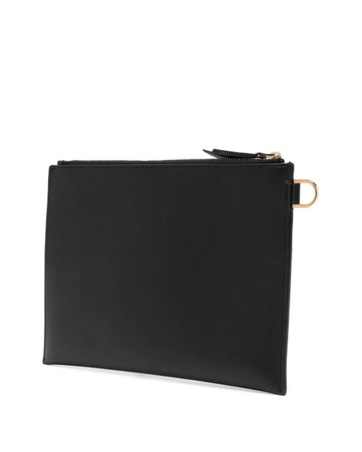 Lanvin Black Mini Sequence Flat Pouch Handbag