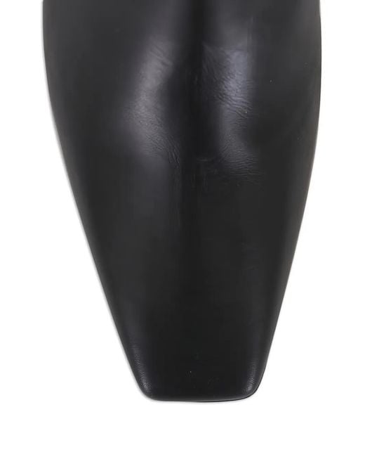 Manolo Blahnik Black Square-Toe Boots