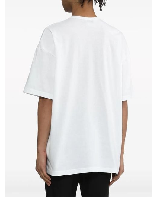COMME DES GARÇON BLACK White X Nike Logo Printed Crewneck T-shirt