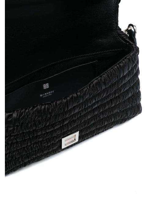 Petit sac porté épaule 4G Soft en satin Givenchy en coloris Black