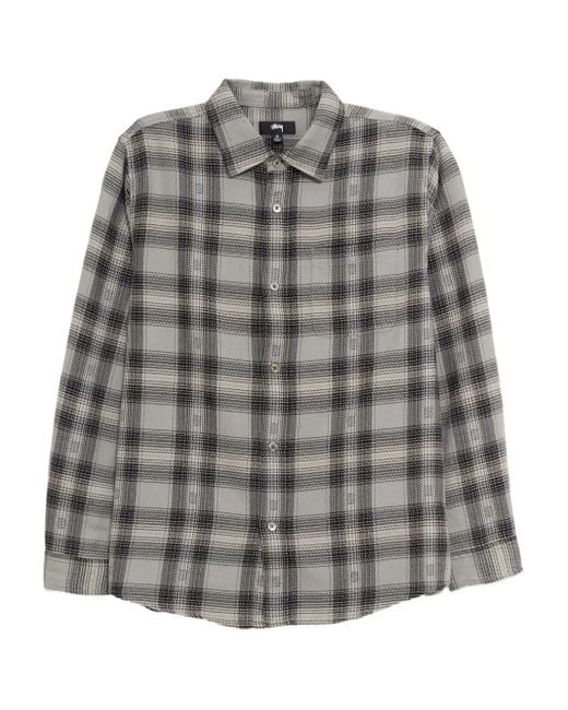 Stussy Gray Check-Patterned Shirt