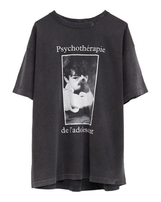 Enfants Riches Deprimes Black Psychothérapie De L'Adolescent Graphic-Print T-Shirt for men