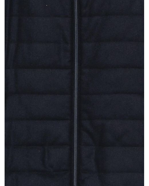 Kiton Blue Quilted Vest for men