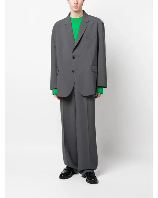 Frankie Shop Gray Boxy Single-Breasted Blazer for men