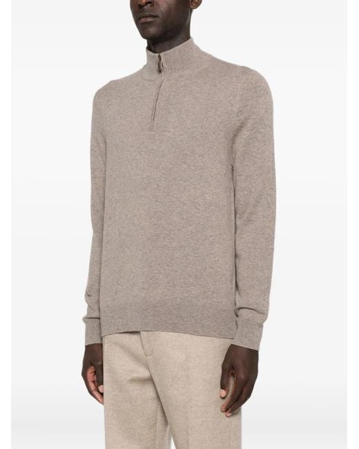 Bompard Brown Zip-Fastening Sweater for men