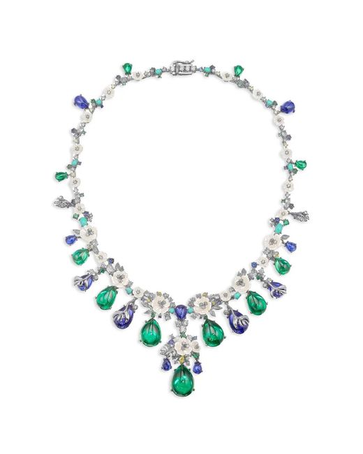Anabela Chan Blue Paradise Multi-Stone Necklace
