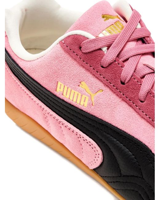 PUMA Pink Speedcat Suede-Leather Sneakers
