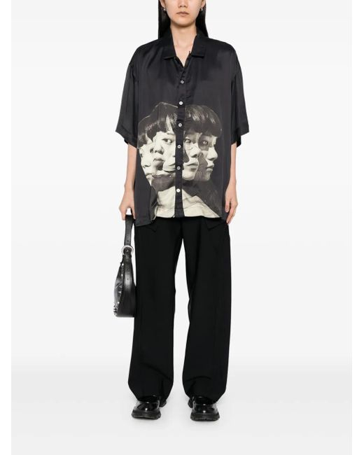 Pace Black Graphic-Print Shirt