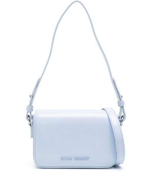 Chiara Ferragni Blue Logo-lettering Shoulder Bag