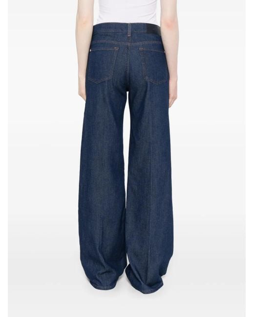 7 For All Mankind Blue Five-Pocket Jeans