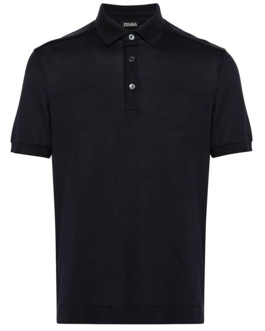 Zegna Black Short-sleeve Polo Shirt for men