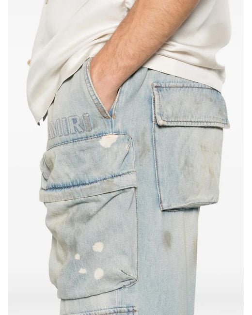 Amiri Blue Cargo Jeans for men