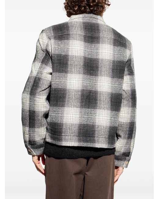 AllSaints Gray Matheson Check-Patterned Jacket for men