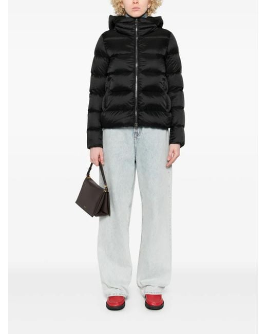 Colmar Black Logo-Patch Quilted Down Puffer Jacket