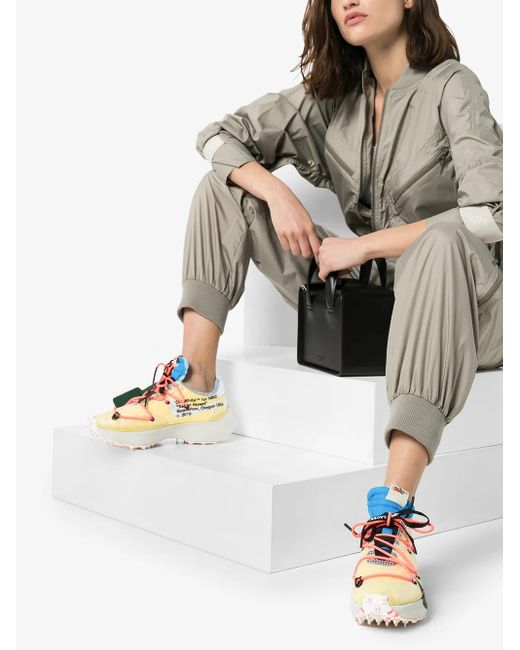 NIKE X OFF-WHITE Yellow + Off-white Vapor Street Ripstop, Suede, Mesh And Rubber Sneakers