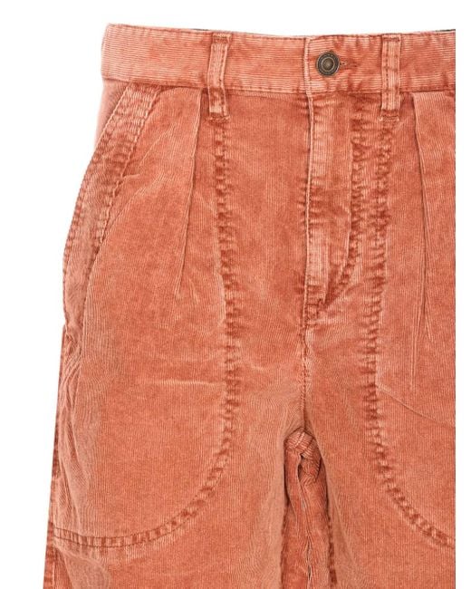 Isabel Marant Orange Onyta Cordhose mit aufgesetzter Tasche