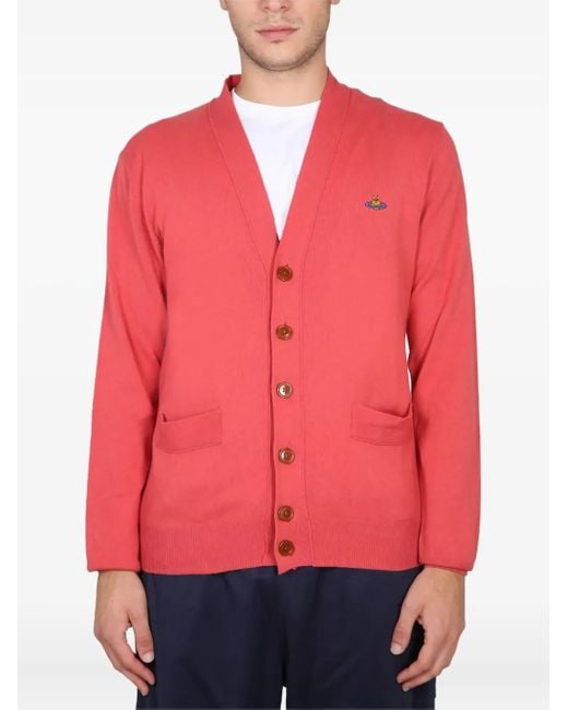 Cárdigan con bolsillo de parche Vivienne Westwood de hombre de color Red