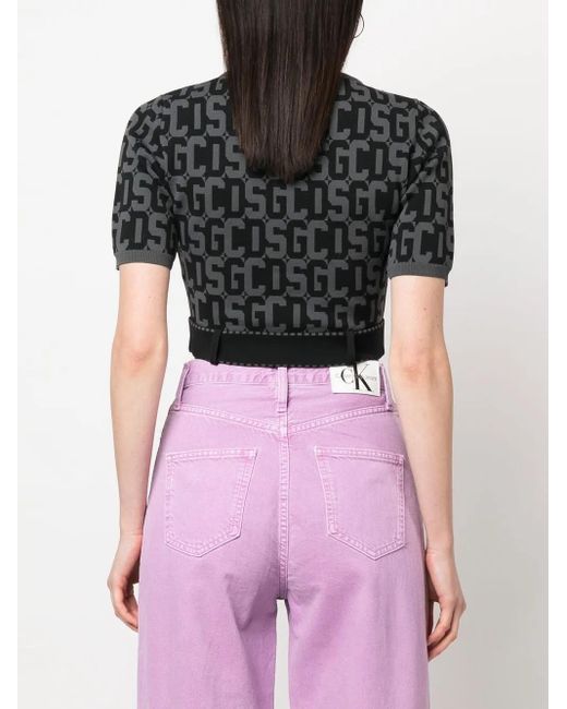 Gcds Cropped Top in het Black