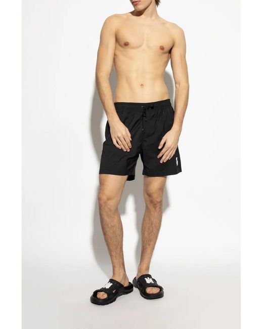 Amiri Black Logo-Patch Sliders for men