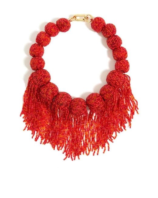 Bimba Y Lola Red Beaded Necklace