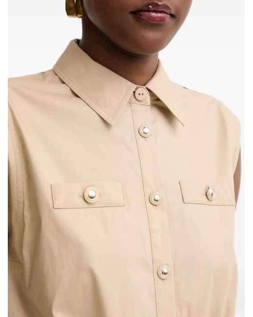 Twinset Natural Sleeveless Elasticated-Waist Shirt