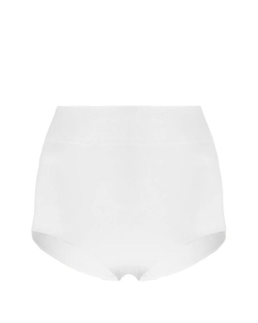 Wolford White Seamless Circular-Knit High-Waisted Shorts