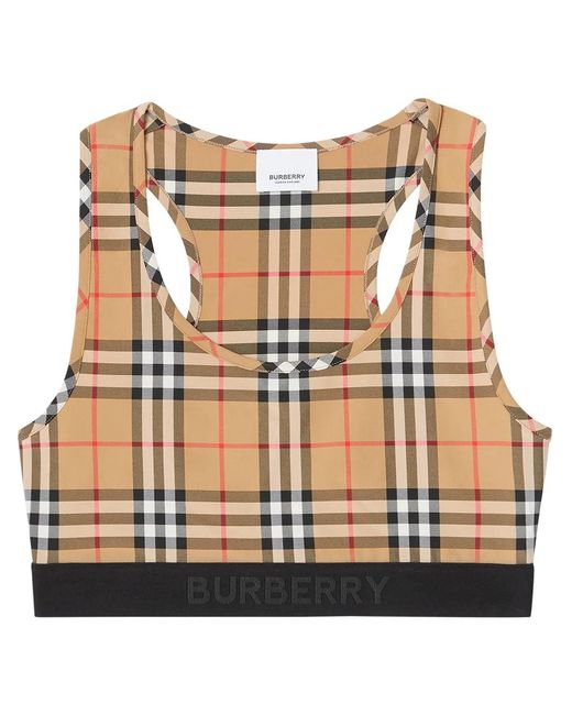 Burberry Multicolor Vintage Check Sports Bra