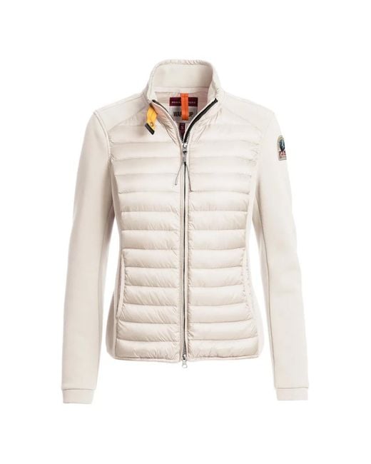 Parajumpers White Padded-Panel Zip-Up Jacket