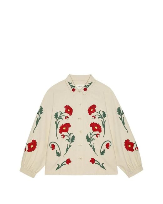 The Great White Commodore Floral Embroidered Jacket
