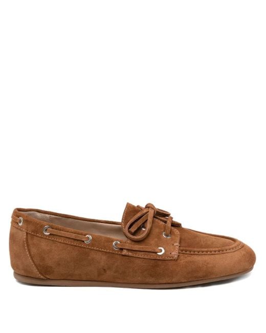 Stuart Weitzman Tinsley Moccasin ローファー Brown