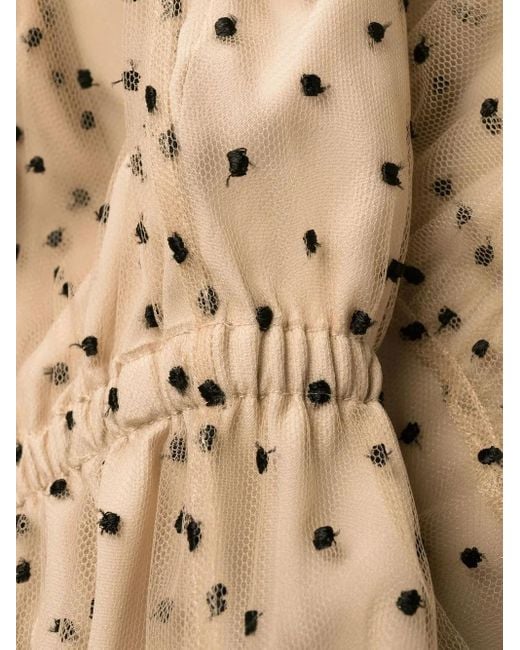 Gucci ワンショルダー スイスドットチュール ミニドレス Natural