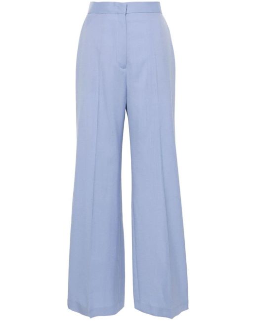 PS by Paul Smith Blue High-rise Wool Palazzo Trousers