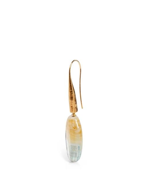 Forte_forte Metallic Glass-Pendant Drop Earrings