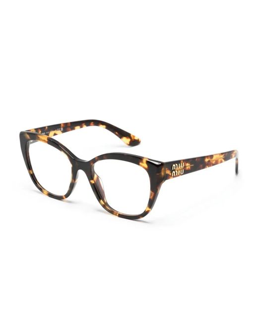 Miu Miu Brown Square-Frame Glasses