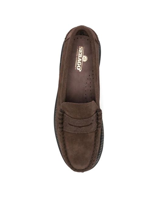Sebago Brown Braided Penny Loafers
