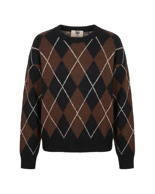 Aniye By Black Rebby Argyle-Knit Sweater