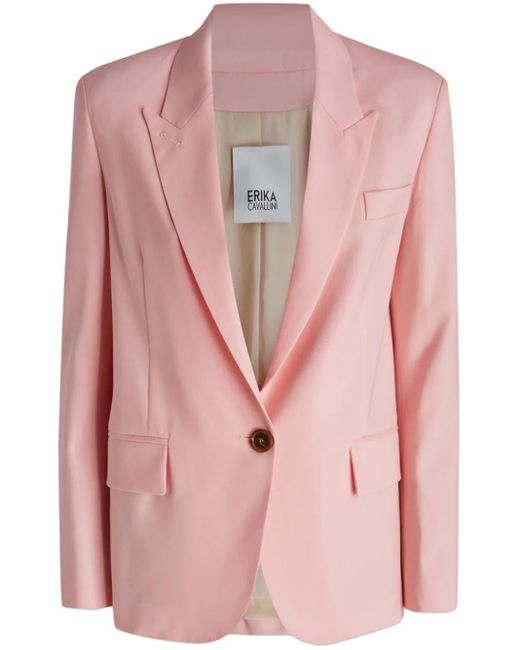 Blazer À Simple Boutonnage Erika Cavallini Semi Couture en coloris Pink