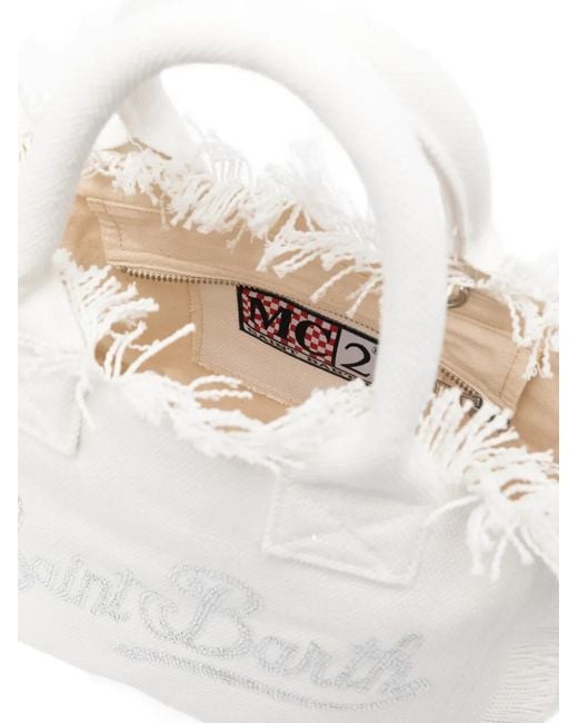 Mc2 Saint Barth White Medium Colette Tote Bag