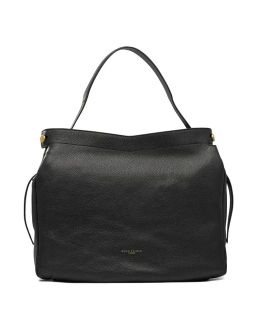 Gianni Chiarini Black Leather Top-Handle Shoulder Bag