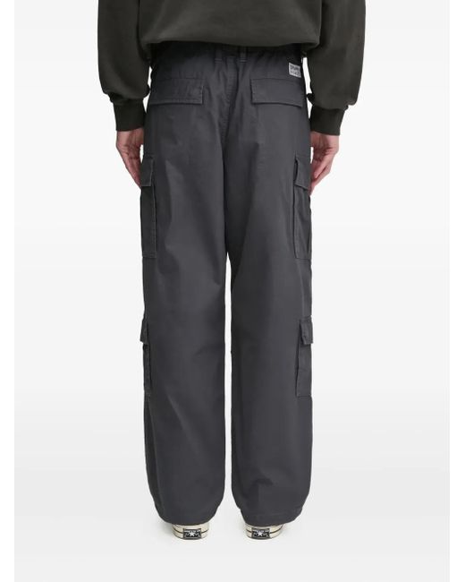 Thisisneverthat Black Multi-Pocket Cargo Trousers for men