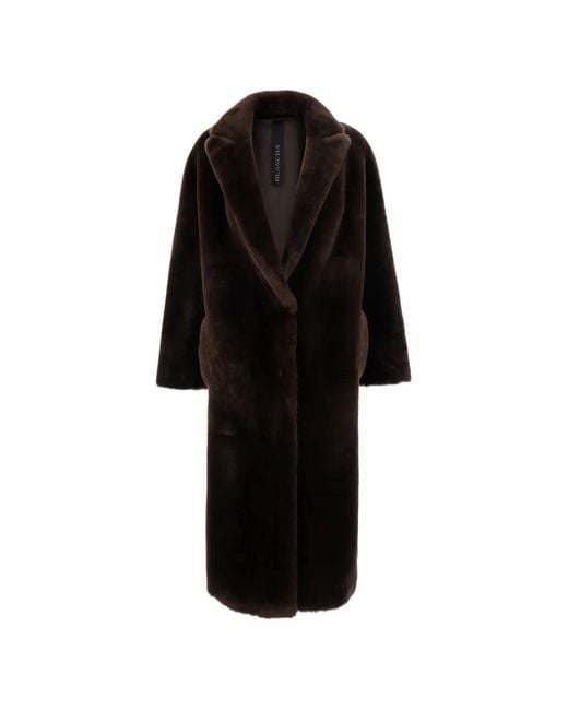 Blancha Black Long-Sleeve Pocket Coat