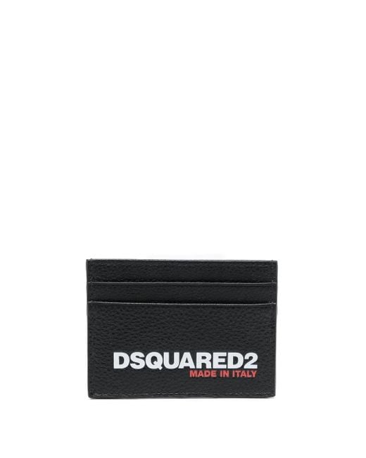 Porte-Cartes En Cuir À Logo Imprimé DSquared² pour homme en coloris White