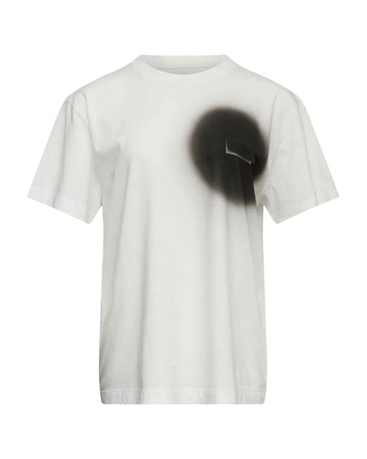 MM6 by Maison Margiela White Roundneck Graphic T-Shirt