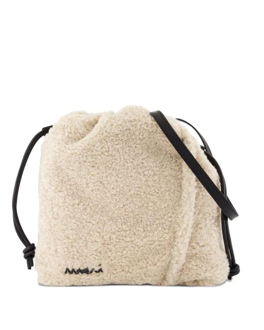 Borsa A Tracolla Con Coulisse di Marni in Natural