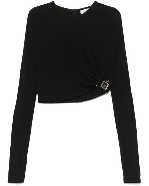 Christopher Esber Black Bezel-Quartz Long-Sleeve Top