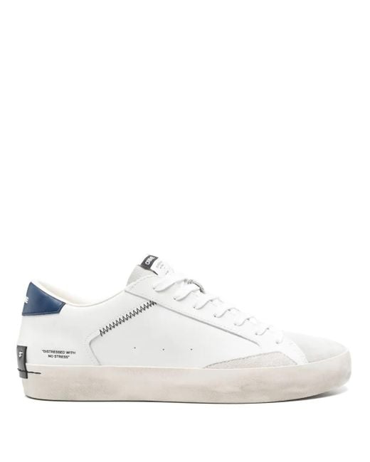 Sneakers Con Effetto Vissuto di Crime London in White da Uomo