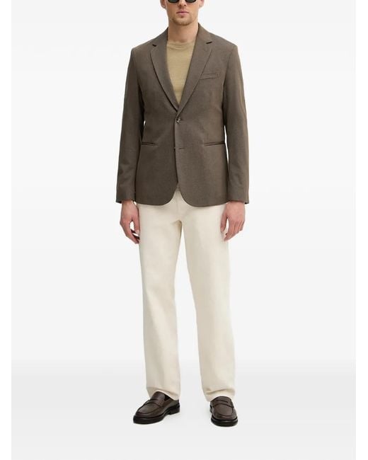 Sisley Brown Single-Breasted Blazer for men