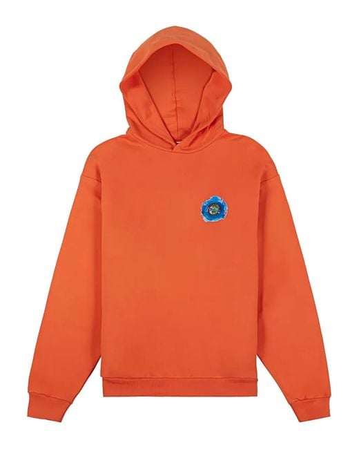 Marni Orange Watercolor Hoodie for men